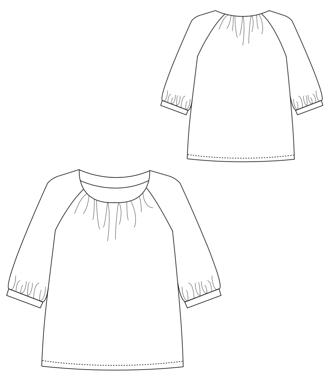 Patron couture PDF blouse Blossom