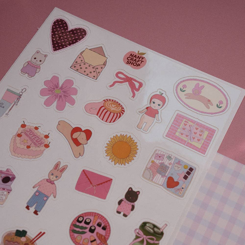Planche de stickers A5 mini favoris