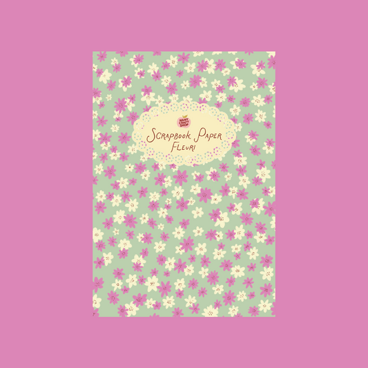 Scrapbook paper fleuri