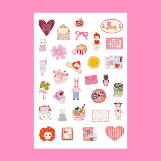 Planche de stickers A5 mini favoris