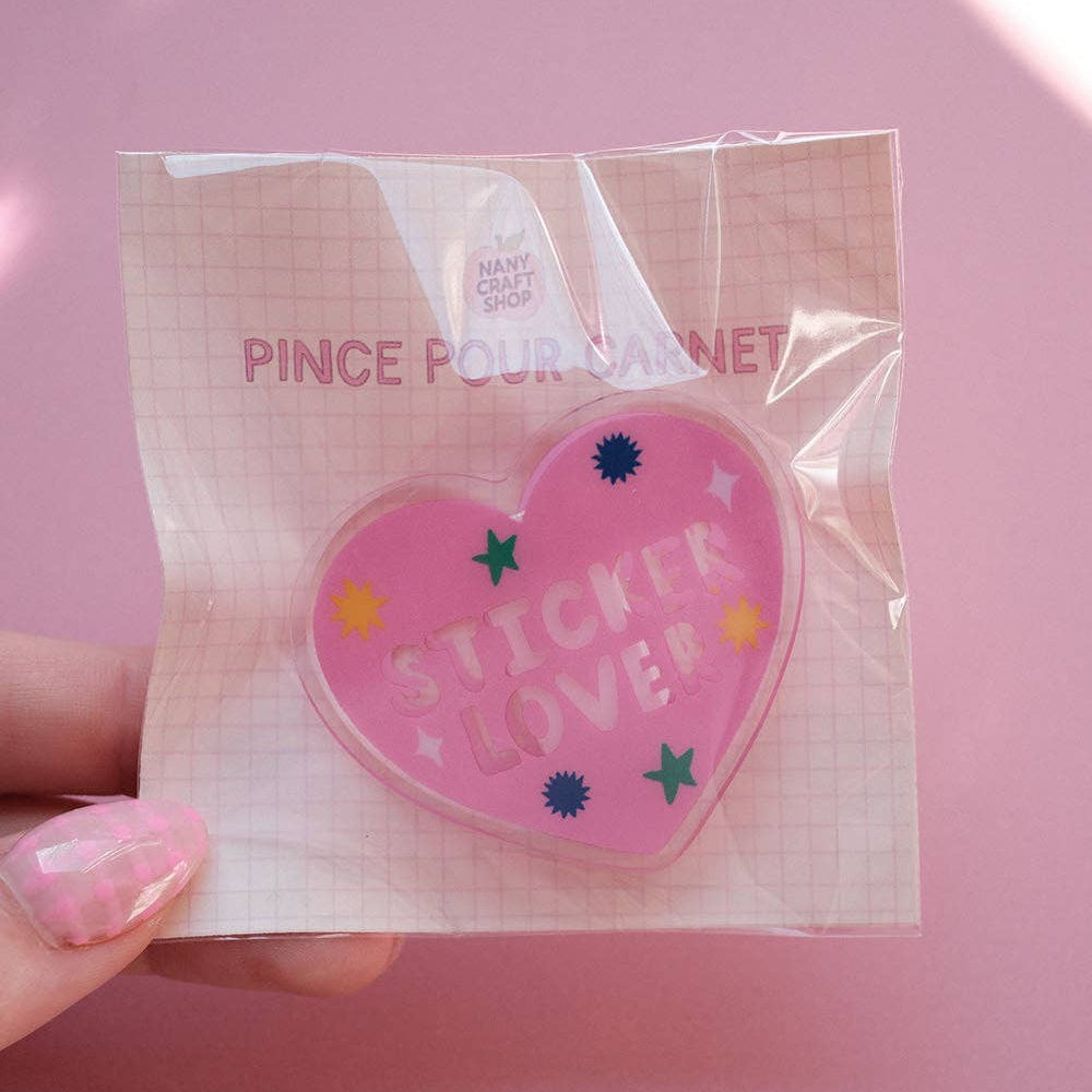 Pince pour carnet Sticker Lover