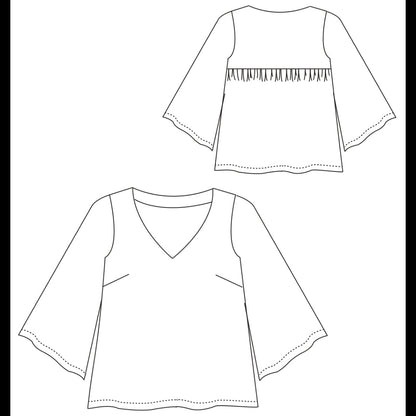Patron couture PDF blouse Alet