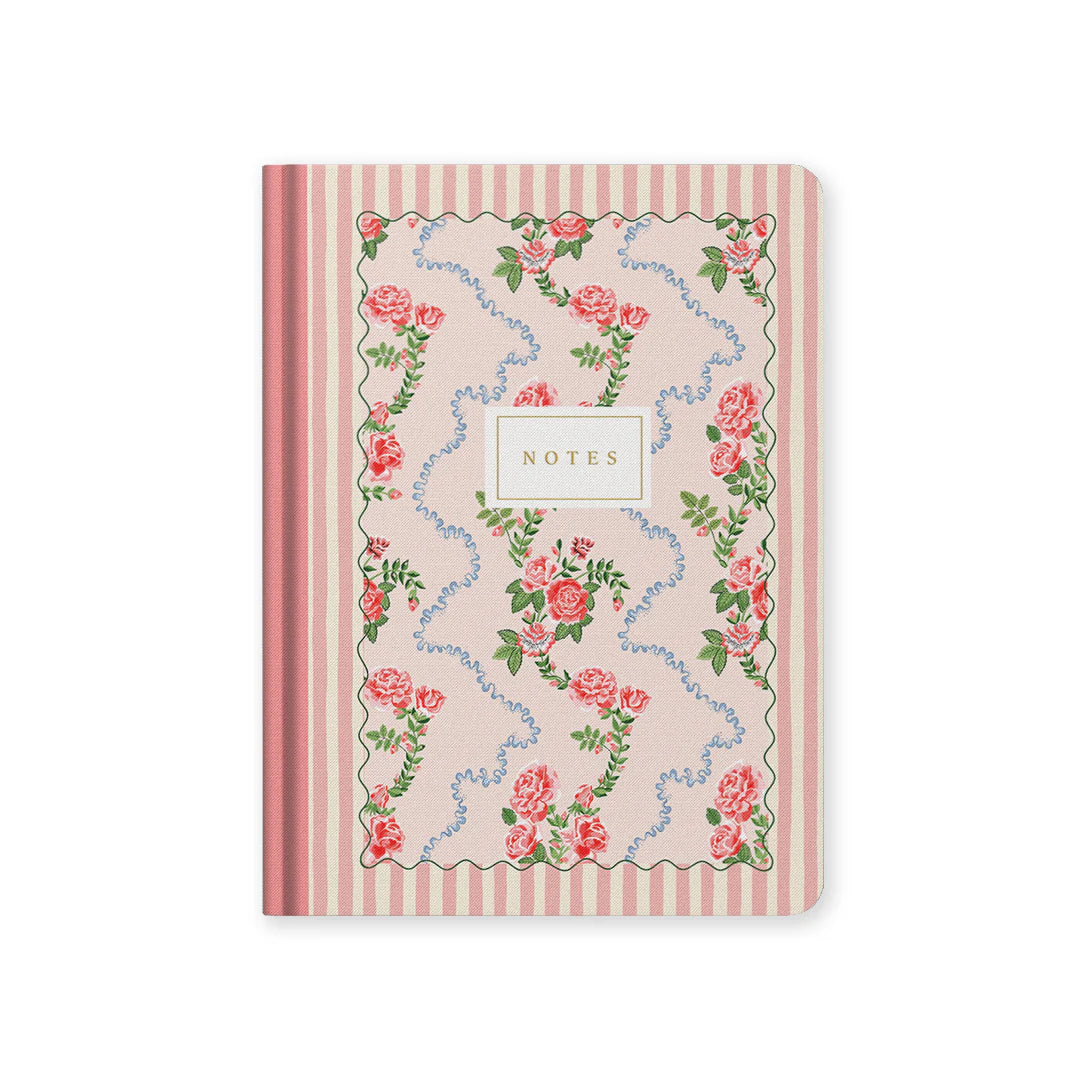 Carnet Cath Kidston - Roses et rayures