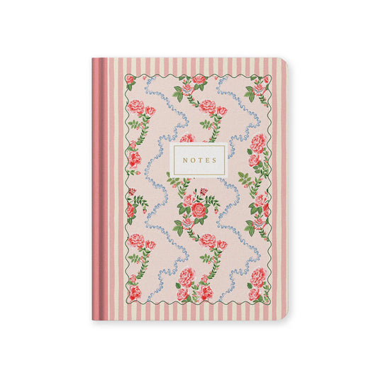 Carnet Cath Kidston - Roses et rayures
