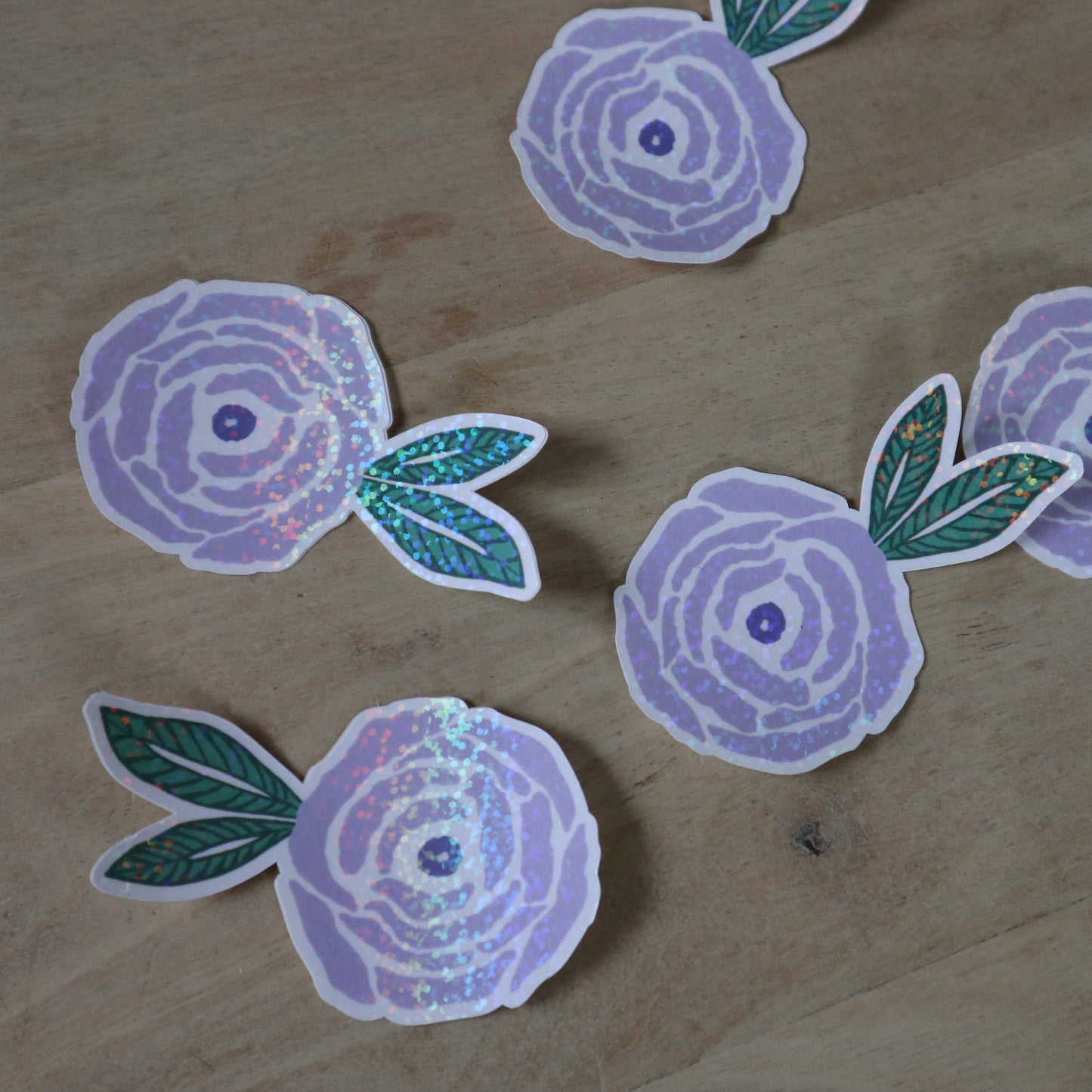 Sticker fleur parme