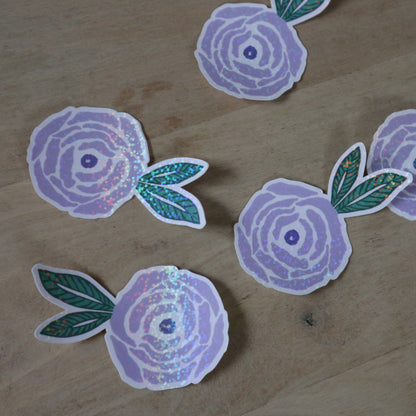 Sticker fleur parme