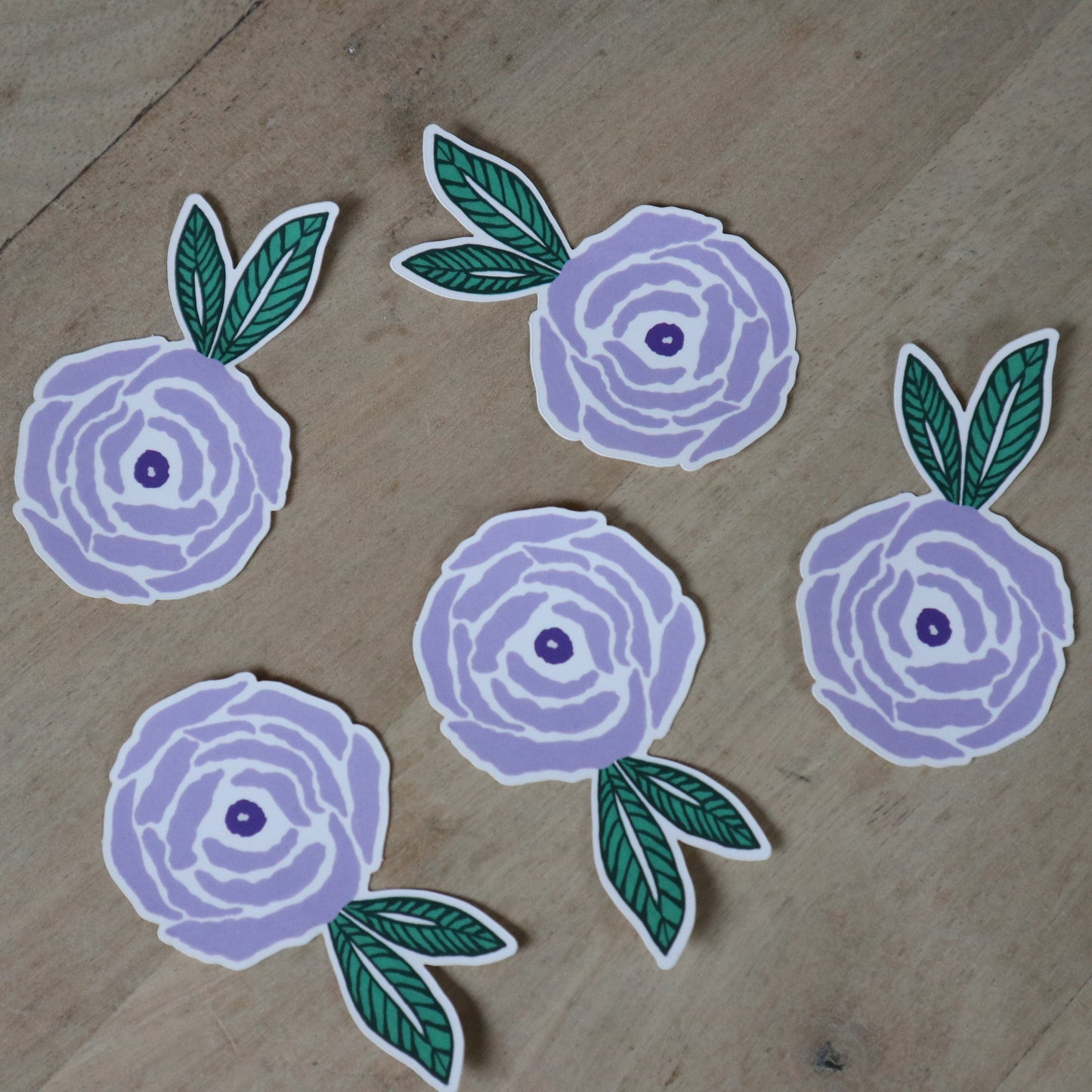 Sticker fleur parme