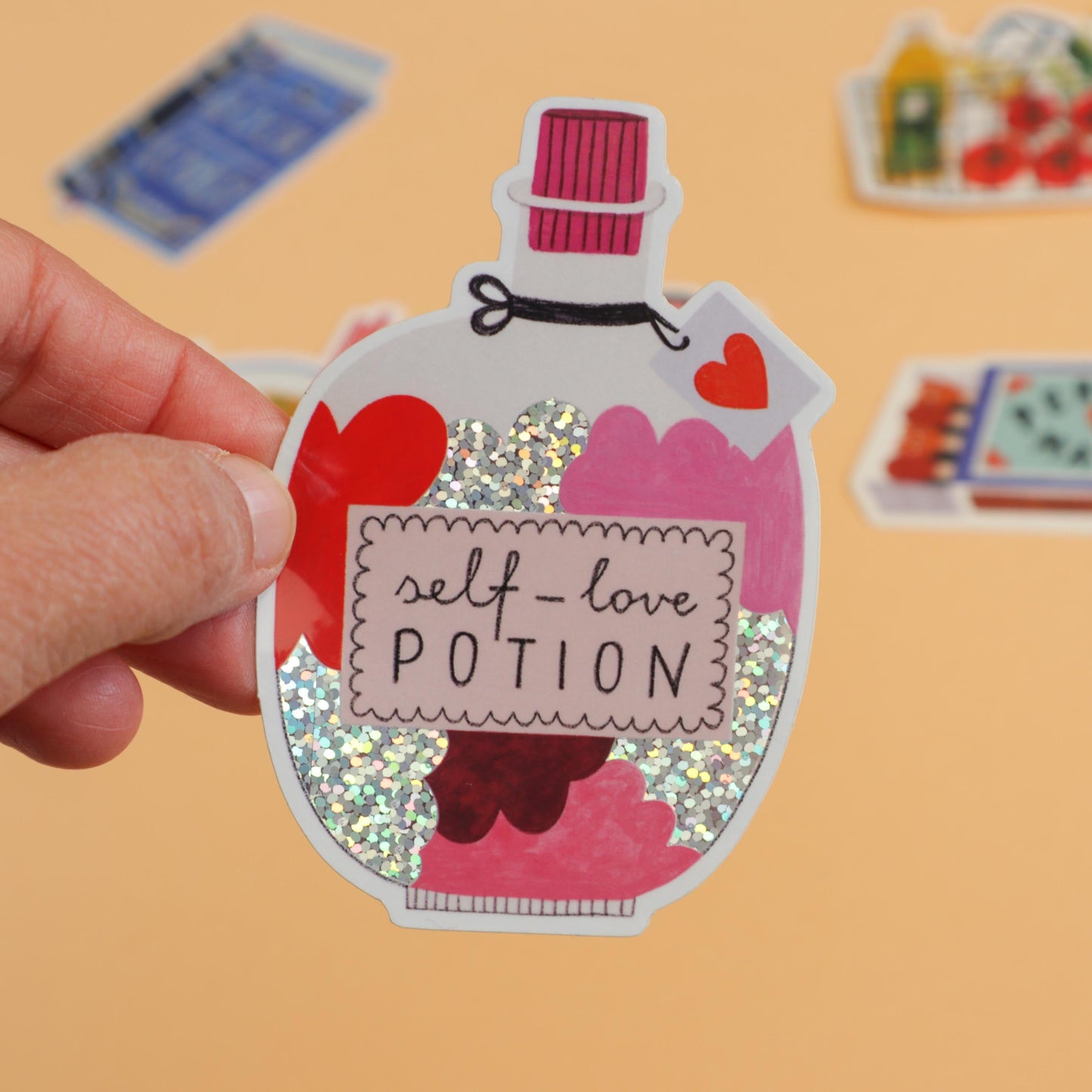 Sticker pailleté Self Love Potion