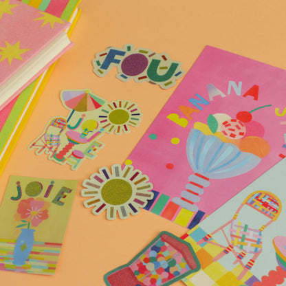 Sticker Soleil pailleté
