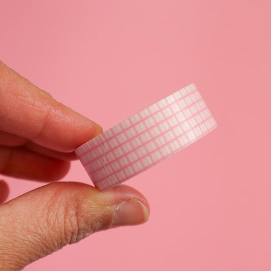 Masking tape MT quadrillé rose