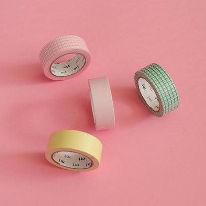 Masking tape MT quadrillé rose