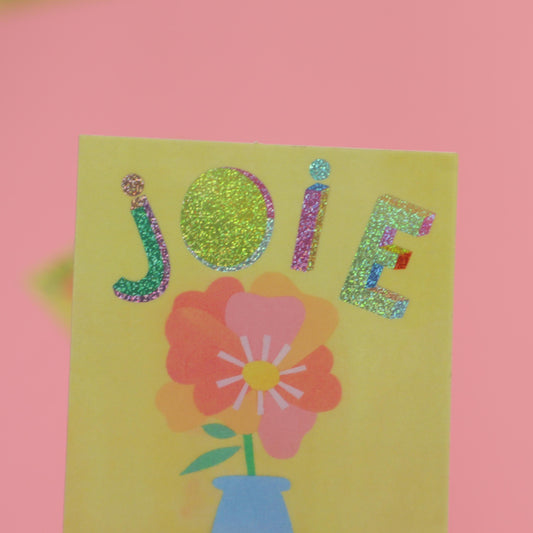 Sticker pailleté JOIE