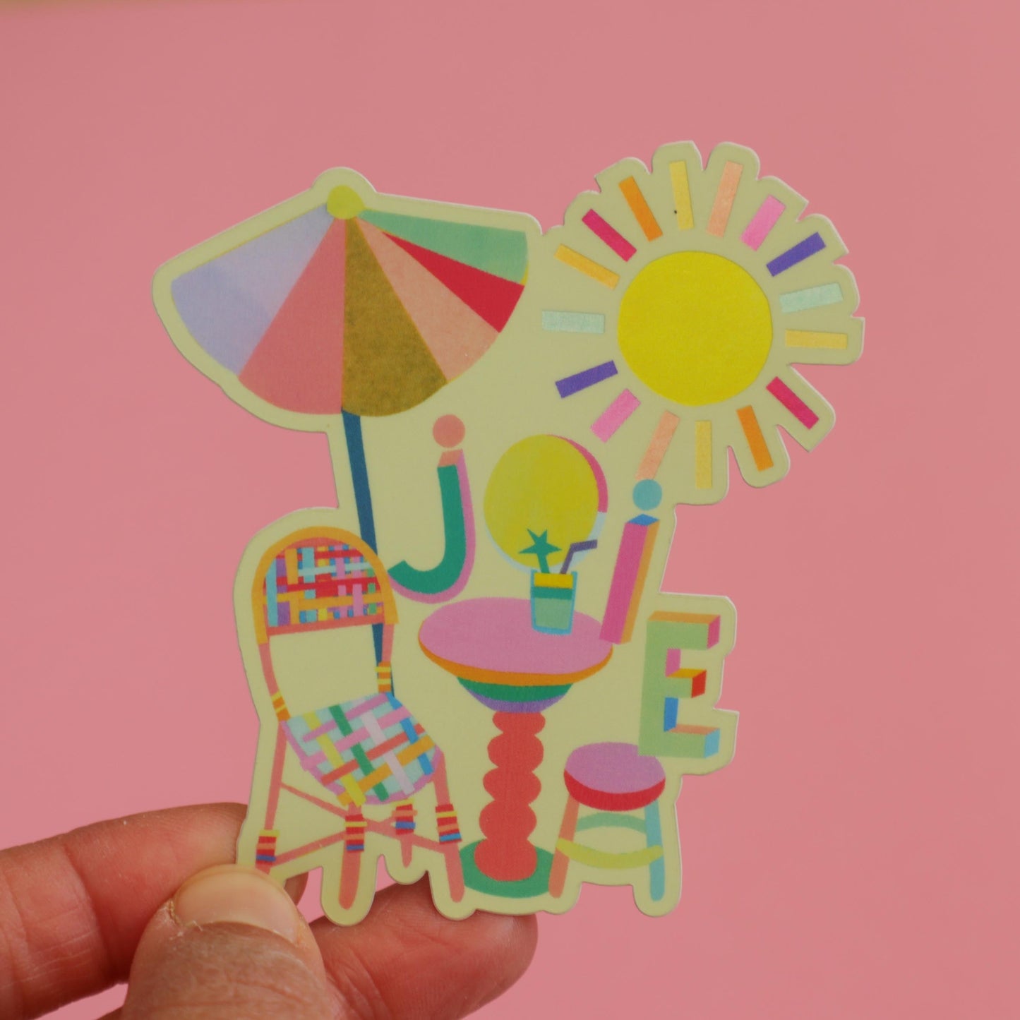 Sticker terrasse parasol