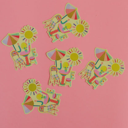Sticker terrasse parasol