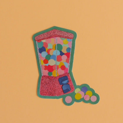 Sticker pailleté Bubble Gum