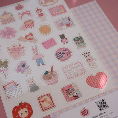 Planche de stickers A5 mini favoris