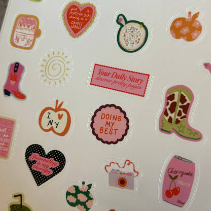 Planche stickers A5 Mini Illustrations