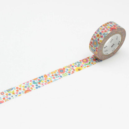 Masking tape MT Liberty fleurs multicolores