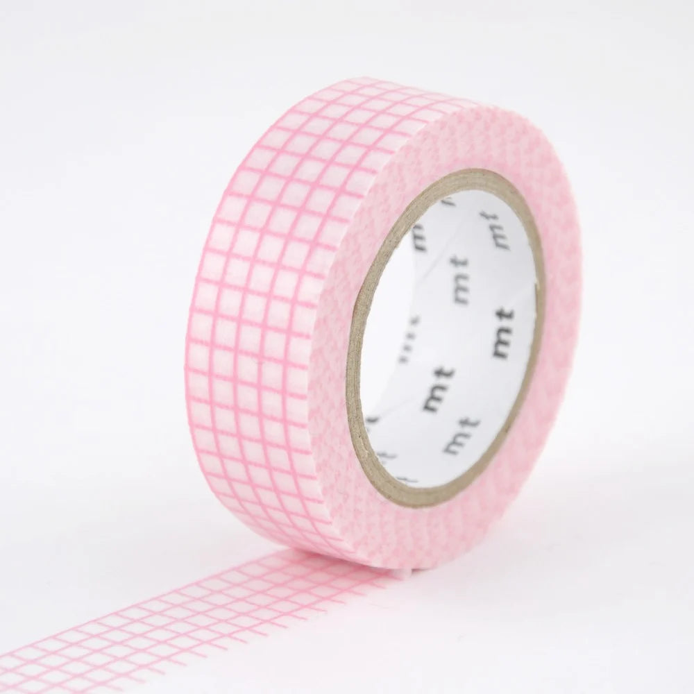 Masking tape MT quadrillé rose