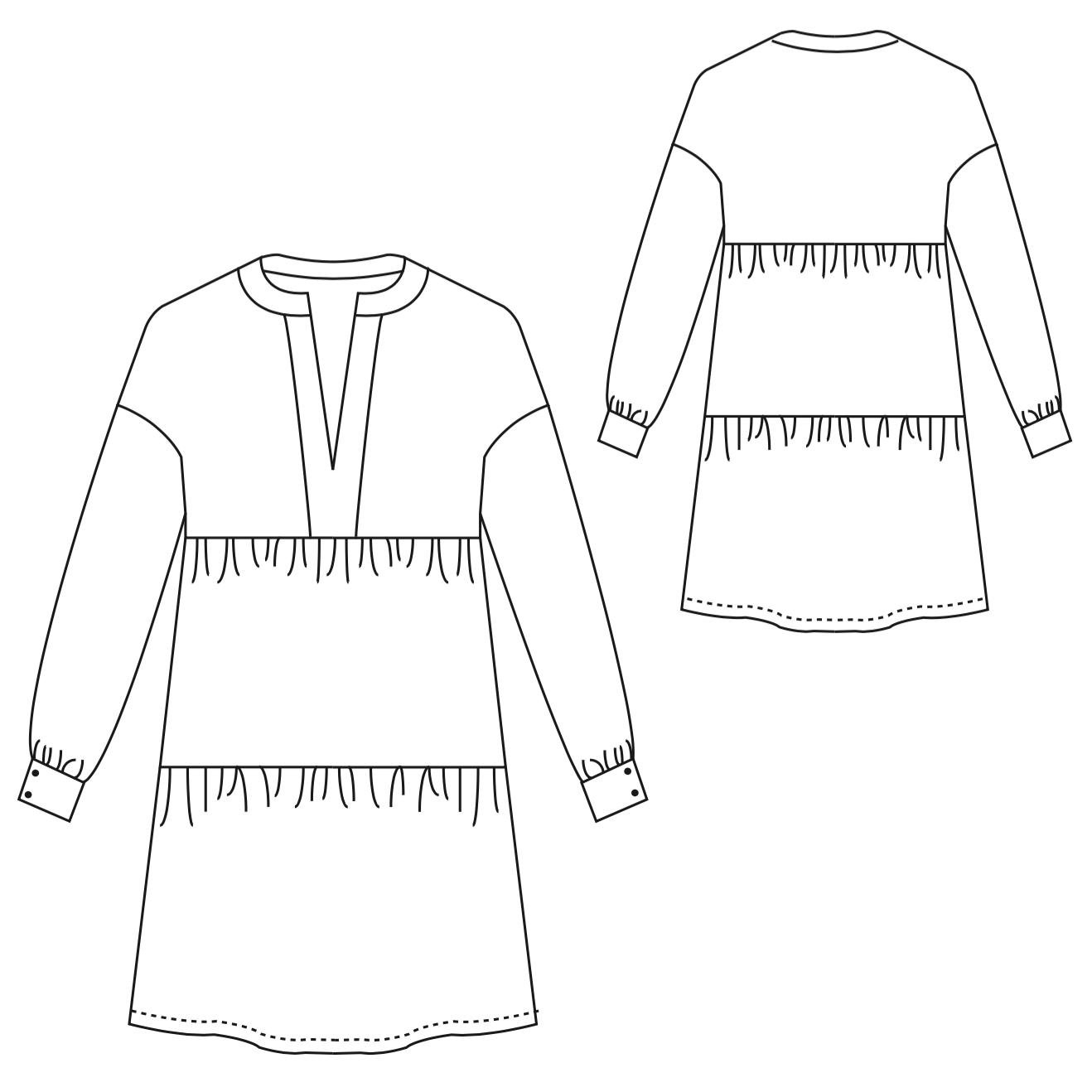 Patron couture PDF basic dress