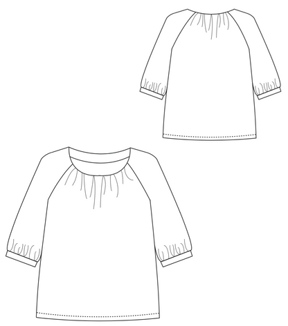 Patron couture PDF blouse Blossom