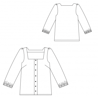 Patron couture PDF basic blouse