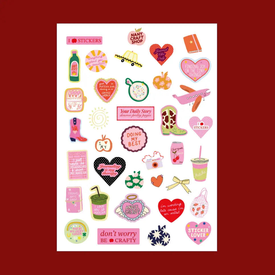 Planche stickers A5 Mini Illustrations