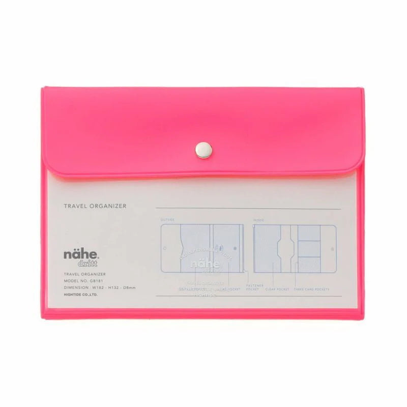 Pochette Nähe travel organiser rose néon