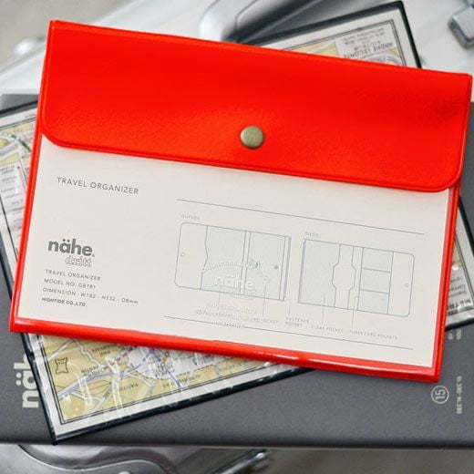 Pochette Nähe travel organiser rouge