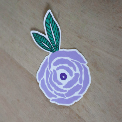 Sticker fleur parme