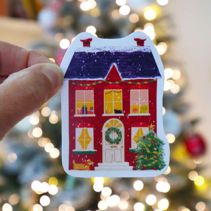 Sticker maison de Noël